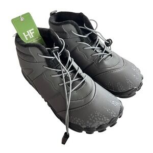 Healthy Freedom Barefoot Winter Boots Womens 36 Gray Faux Fur Lined Minimalist